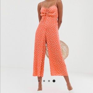 ASOS Design cami jumpsuit with gathered bodice